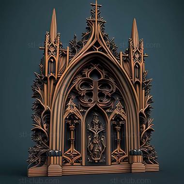 3D model gothic church (STL)